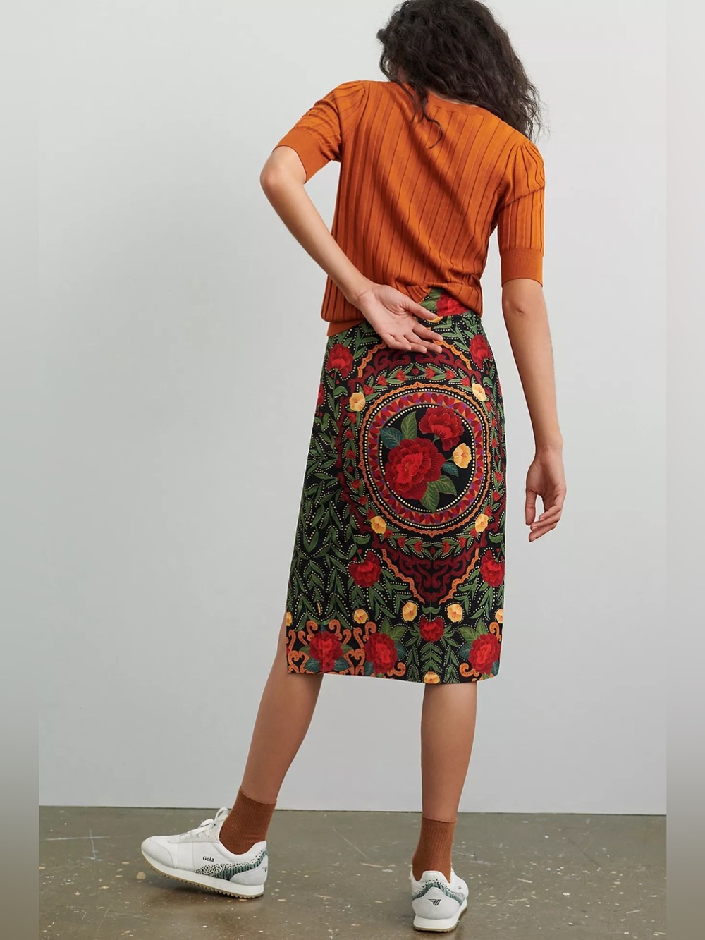 Farm Rio for Anthropologie - Naia Slim Midi Skirt - Picture 2 of 7